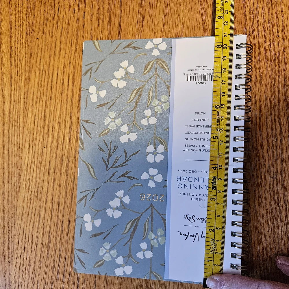 Kelly Ventura for Blue Sky 2026 Floral Planning Calendar - Blue & White